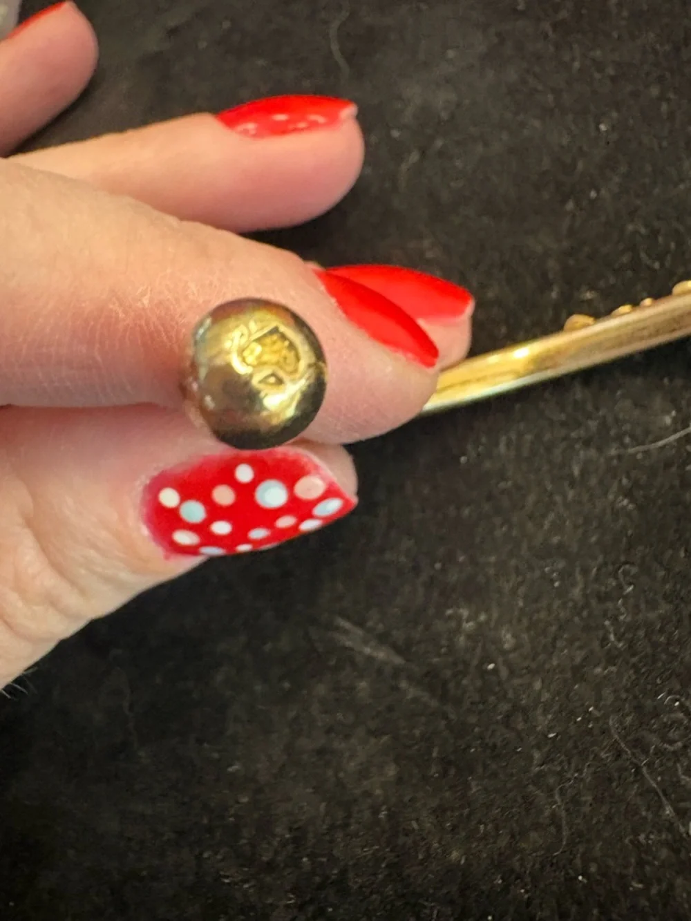 Kate Spade “ooh la la” Gold Script Cuff Bracelet, vintage Y2K - Picture 4 of 4